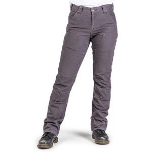 Dovetail Workwear Britt Utility Solid Cargo Pants for Women, Grey Canvas, Size 2